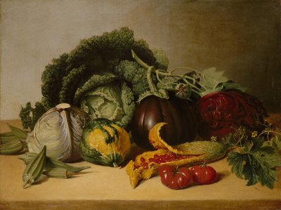 Nature morte : Pomme de baume et légumes, vers 1820 - James Peale