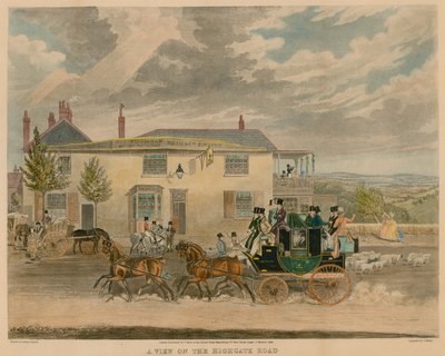 Vue de la route de Highgate - James Pollard