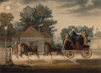 Carrosse postal au clair de lune - James Pollard