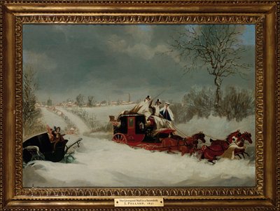 Le courrier de Liverpool dans une tempête de neige près de St. Albans, 1837 - James Pollard