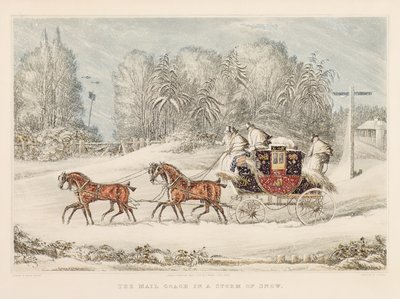 Le Mail Coach dans une tempête de neige - James Pollard