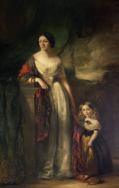 La 2e Lady de Tabley, avec sa petite fille - James Rannie Swinton