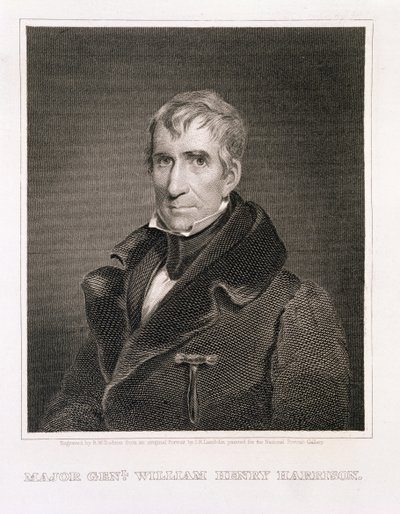 Major Général William Henry Harrison, gravé par Richard W. Dodson - James Reid Lambdin