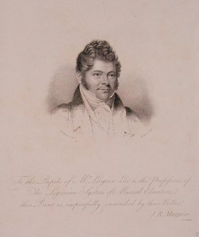 Portrait de Johann Bernhard Logier (1777-1846) gravé par H. Meyer - James Robert (after) Maguire