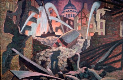 Ruines bombardées près de St Paul, Londres - James Robert Wallace Orr
