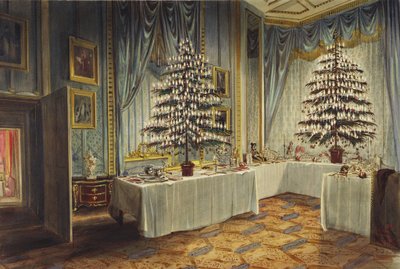 Arbres de Noël de la duchesse de Kent et des enfants royaux au château de Windsor, 1850 - James Roberts