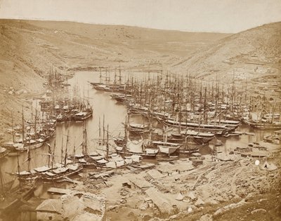 Port de Balaklava, vue vers le nord, 1856 - James Robertson