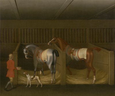 Les écuries et deux célèbres chevaux de course appartenant à Son Altesse, le Duc de Bolton - James Seymour