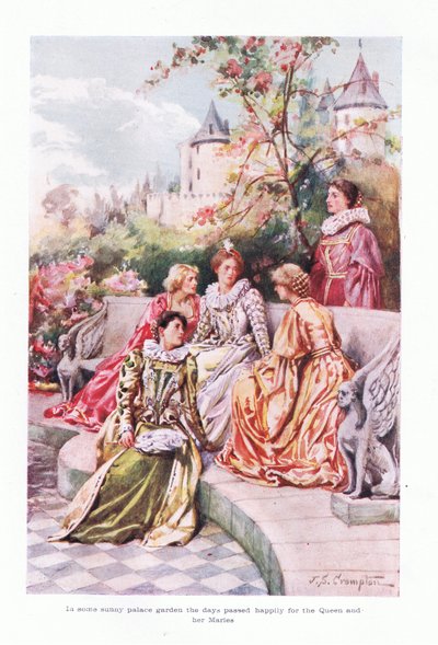 Dans un palais ensoleillé, les jours passaient heureusement pour la reine et ses aides - James Shaw Crompton