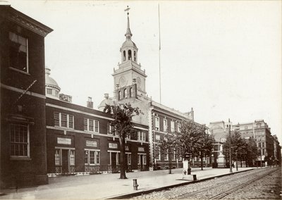Independence Hall, Chestnut Street, côté sud entre les 5e et 6e rues, 1898 - James Shields