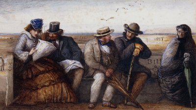 Commérages au Bord de la Mer - James Smetham