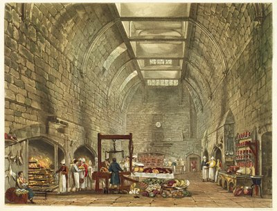 Cuisine ancienne, château de Windsor, gravée par William James Bennett (1787-1844) de 