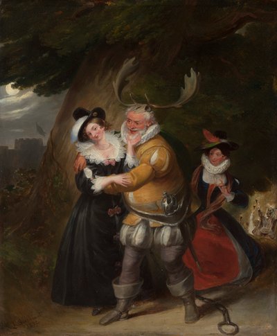 Falstaff au Chêne de Herne, de "Les Joyeuses Commères de Windsor," Acte V, Scène v - James Stephanoff