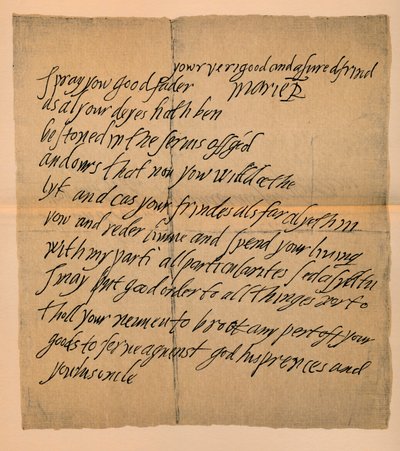 Lettre de la reine Marie à l