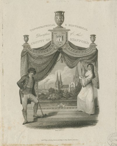 Cathédrale de Lichfield - Vue sud-ouest : gravure - James Storer