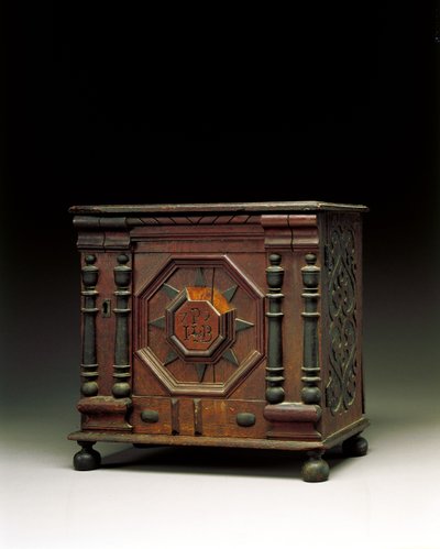 Le cabinet de valeurs sculpté et appliqué de Joseph et Bathsheba Pope, Salem, Massachusetts, 1679 - James Symonds
