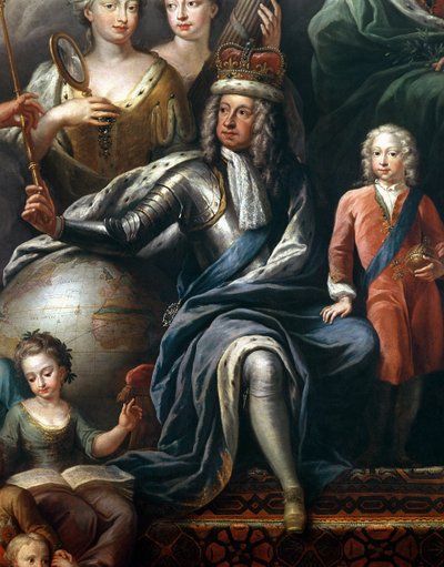 George I et son petit-fils, le prince Frederick (détail) - James Thornhill