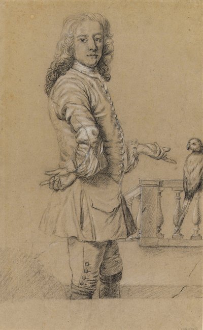 Autoportrait avec perroquet, début du XVIIIe siècle - James Thornhill