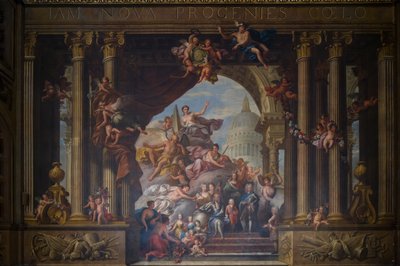 Le mur ouest de la salle peinte, vers 1707-27 - James Thornhill