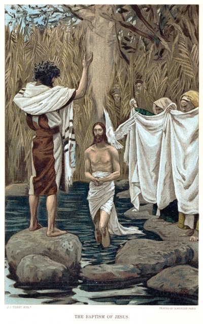 Baptême de Jésus par Jean-Baptiste, vers 1890 - James Tissot