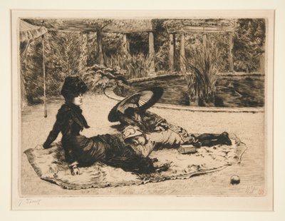 Près de la piscine - James Tissot