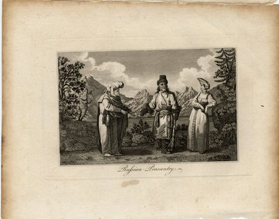 Costumes paysans russes, vers 1775 - James Tookey