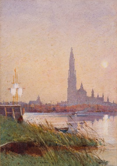 Scène de rivière, 1887 - James Valentine Jelley