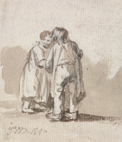 Un garçon et une fille conversant - James Ward
