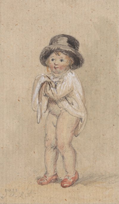 Un petit garçon aux chaussures rouges (Enfant aux chaussures rouges et au chapeau haut de forme) - James Ward