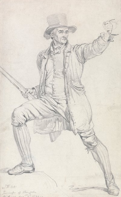 Étude pour le personnage central dans "Le Voleur de Cerfs" - James Ward