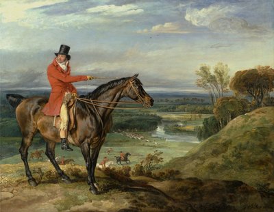 John Levett Hunting at Wychnor, Staffordshire [autre titre : Theophilus Levett et un chasseur favori) - James Ward
