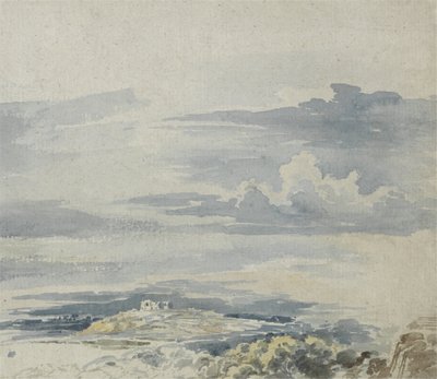 Paysage avec un château sur une colline - James Ward