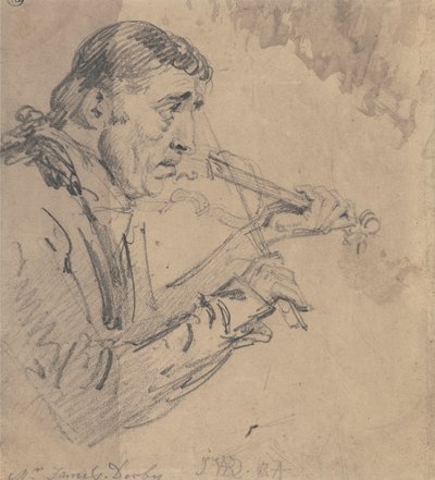 M. James Derby jouant du violon - James Ward
