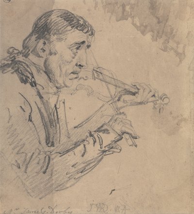 M. James Derby jouant du violon - James Ward