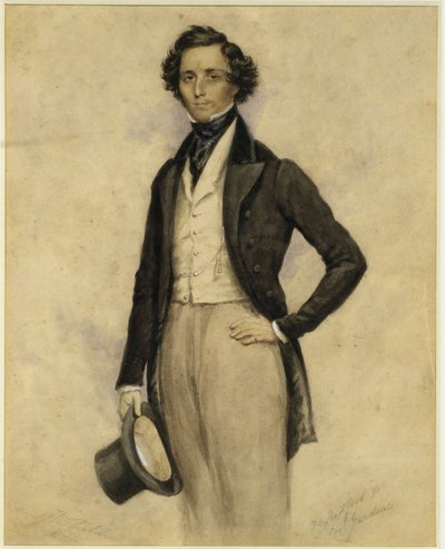 Portrait de Felix Mendelssohn Bartholdy - James Warren Childe