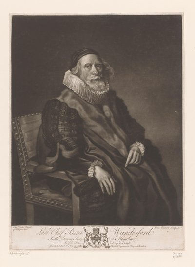 Portrait de Rowland Wandesford - James Watson (prentmaker)