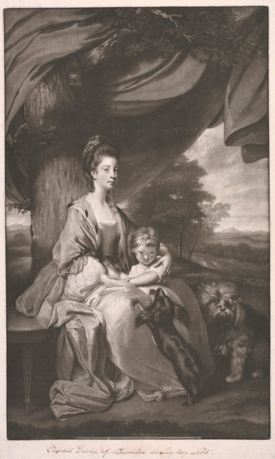 Duchesse de Buccleuch avec sa fille, Lady Mary Scott - James Watson