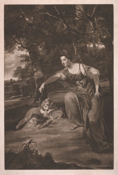 Duchesse de Manchester avec son fils George, vicomte Mandeville, en 