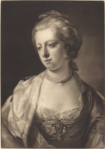 Princesse Caroline Mathilde, Reine de Danemark - James Watson after Francis Cotes