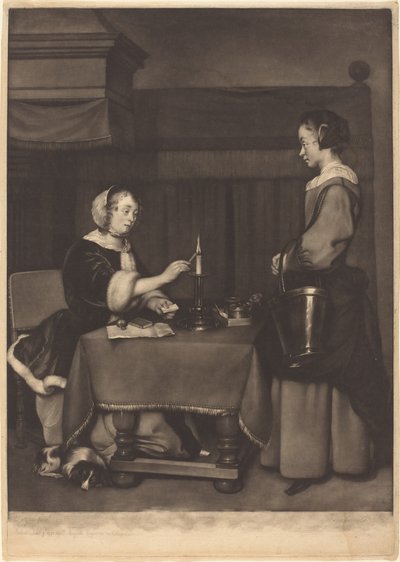 La correspondante - James Watson after Gabriel Metsu