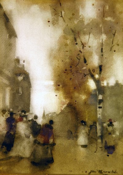 Scène de Rue avec Figures - James Watterston Herald