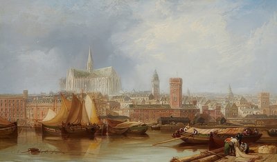 Vue de Cologne avec la cathédrale inachevée - James Webb