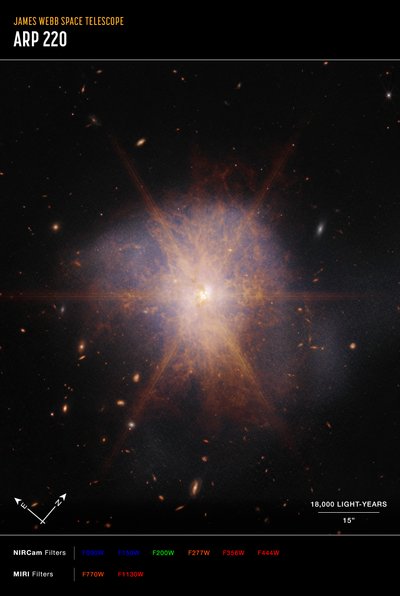 Arp 220 - James Webb Space Telescope (NASA)