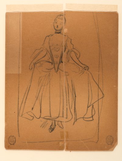 Croquis de Femme en Costume d