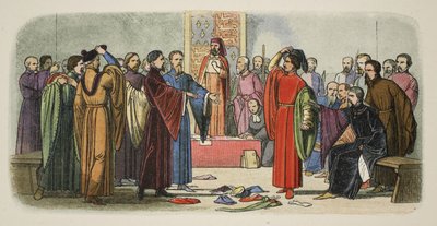 Albemarle et Fitzwalter échangent des défis, de A Chronicle of England BC 55 to AD 1485, pub. Londres - James William Edmund Doyle
