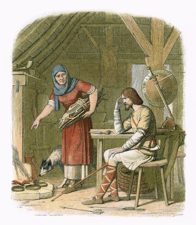 Alfred dans la chaumière du bouvier - James William Edmund Doyle