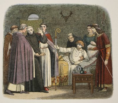 Anselme fait archevêque de Canterbury par Guillaume II, 1093, de A Chronicle of England BC 55 to AD 1485, pub. Londres, 1863 - James William Edmund Doyle