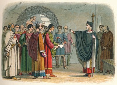 Becket interdit au comte de Leicester de prononcer une sentence contre lui, 1162 - James William Edmund Doyle