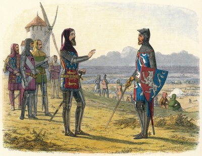 Édouard refuse secours à son fils à Crécy, 1346 1864 - James William Edmund Doyle