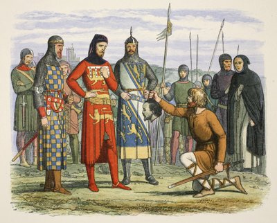 La tête de Gaveston montrée au Comte de Lancaster, de A Chronicle of England BC 55 to AD 1485, pub. Londres - James William Edmund Doyle